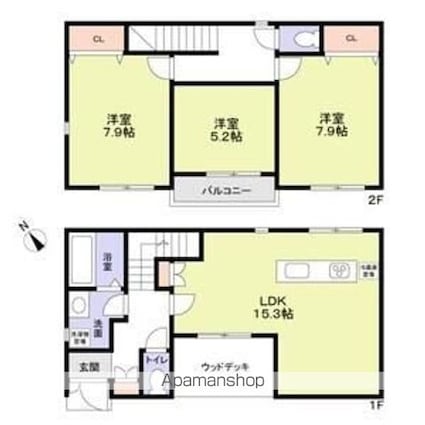 ｇｌａｎｚａ　Ａ棟[3LDK/89.45m2]の間取図