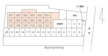 エトワール木太[1K/31.08m2]の配置図