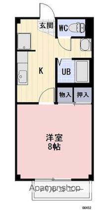ＫＡＴＳＵＨＥＩＧＨＴＳ参番館[1K/28.03m2]の間取図