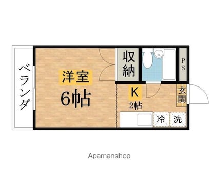 なつめハイツ[1R/17.6m2]の間取図