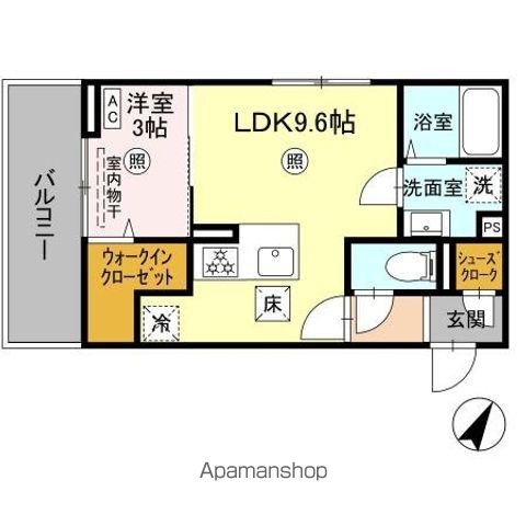 トリシア博多麦野　弐番館の間取り