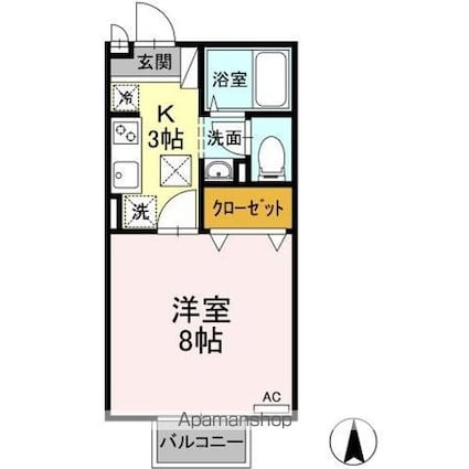 ポート・ヨコヤマ[1K/26.93m2]の間取図