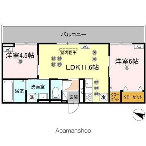 フィオーレガーデン北田宮 Aの間取り写真