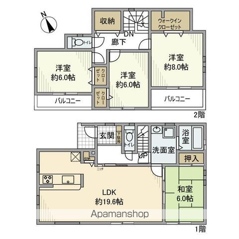 おおたかの森西戸建の間取り