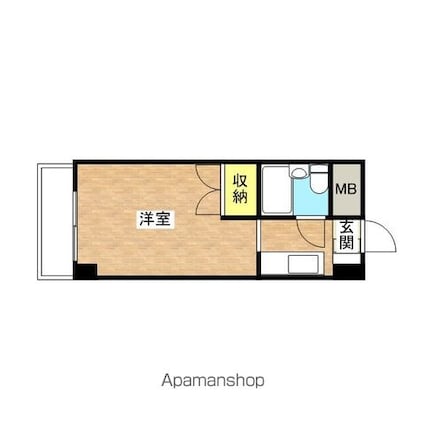 土屋ビル[1R/18.25m2]の間取図