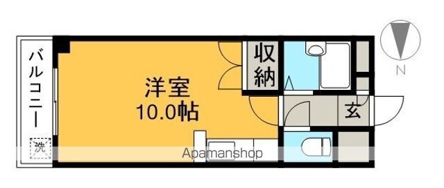 高知県高知市高須新町１丁目[1R/24m2]の間取図