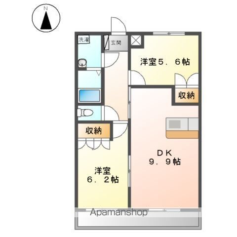 フィレンテ　Ｋ・Ｔの間取り