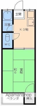 コーポ宮田[1K/17.81m2]の間取図