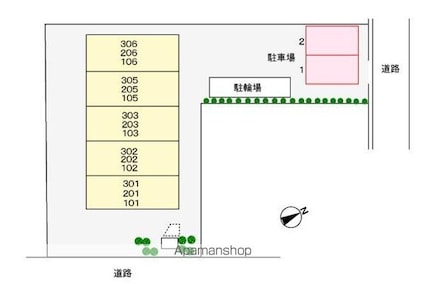 ＨＹコート宮脇[1K/30.09m2]の配置図