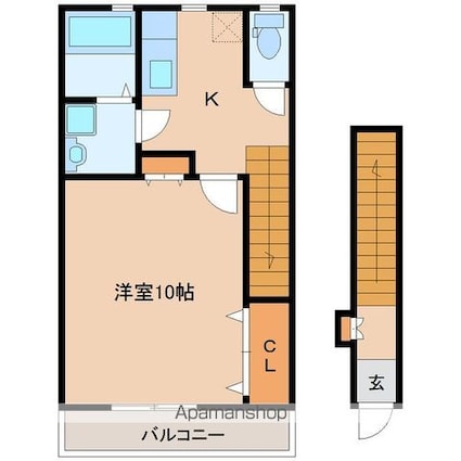 コンフォート　メゾン　プラム[1K/35.89m2]の間取図