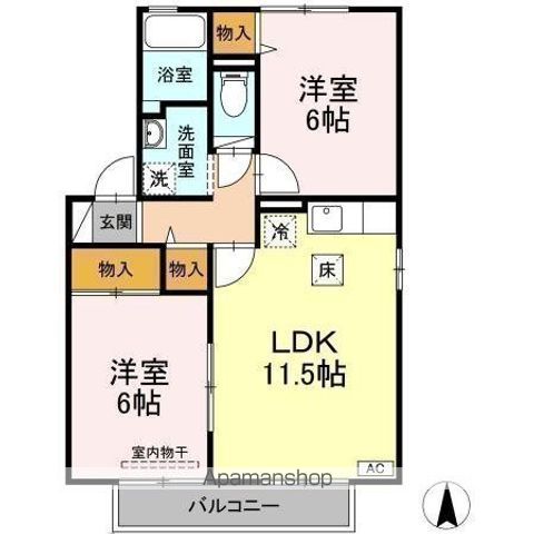 グランドキャッスルGOMI Eの間取り写真