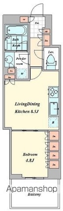 富久クロスコンフォートタワー[1LDK/36.22m2]の間取図