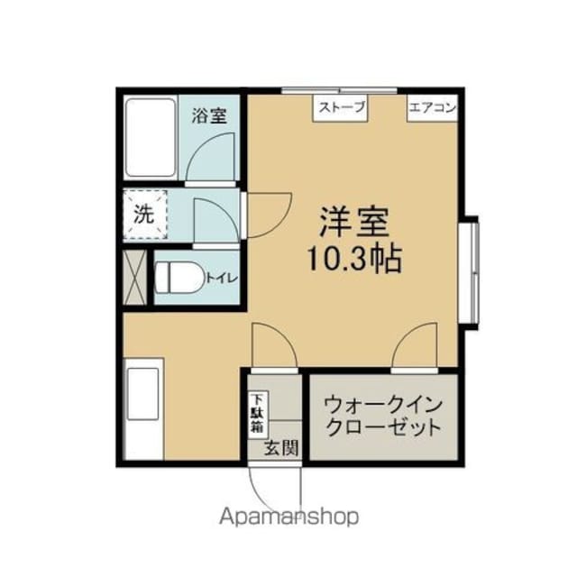 フレンドリー卸町２号館[1R/26.91m2]の間取図
