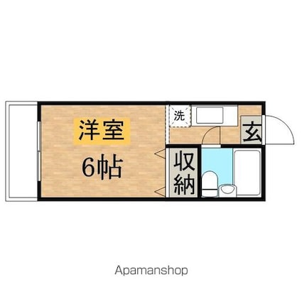 ハイツ椎の木[1R/17m2]の間取図
