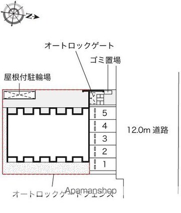 レオネクストルミエール[1K/31.62m2]の配置図