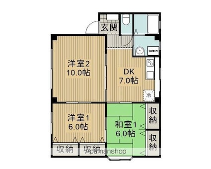 メゾンドールはやし[3DK/64.85m2]の間取図