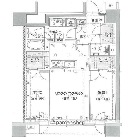 クリオレジダンス札幌大通イーストの間取り写真