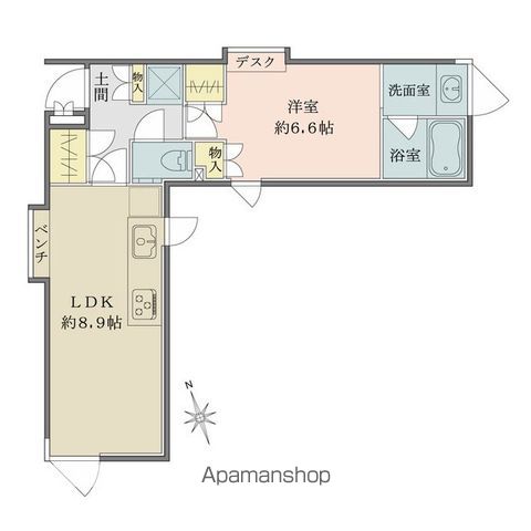 SOLANA TAKANAWADAIの間取り写真