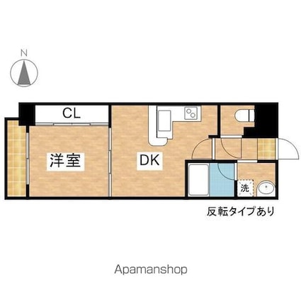 ＤＯＭＵＳ２１[1DK/33.39m2]の間取図