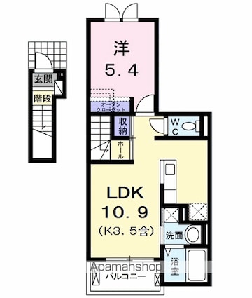 ハーモニー[2LDK/41.23m2]の間取図