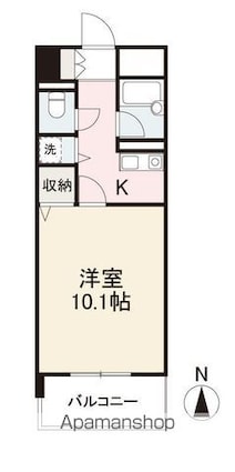 エンスエニョ２１ビル（３Ｆ以上）[1K/28.93m2]の間取図