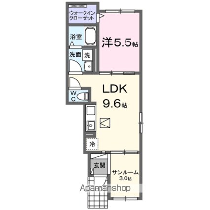 ル・シエル　Ⅰ[1LDK/40.1m2]の間取図