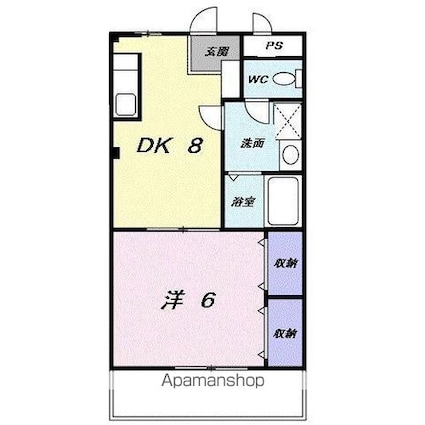 カンパーニュ塩上　Ⅰ[1DK/35.1m2]の間取図