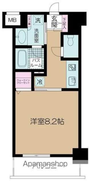 デュオステージ鷺ノ宮[1K/27.93m2]の間取図
