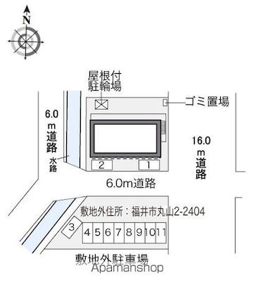 レオパレスセンチュリー丸山[1K/22.35m2]の配置図