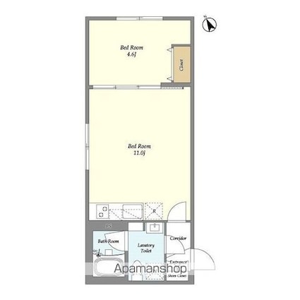 ネオアーバンレジデンス方南町[1LDK/34.41m2]の間取図