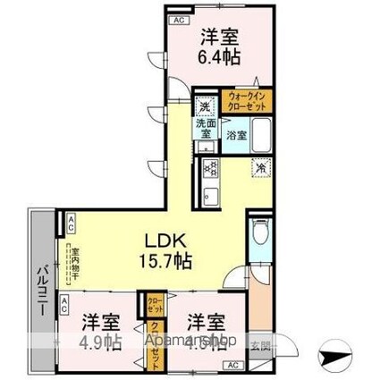 セレスティア東葛西ＩＶ[3LDK/65.56m2]の間取図