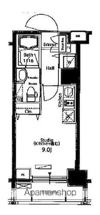 パークアクシス板橋本町[1R/26.61m2]の間取図