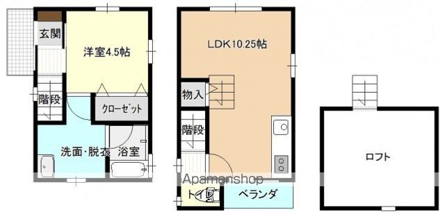 芸備線 矢賀駅 徒歩4分 2階建 築9年の間取り写真