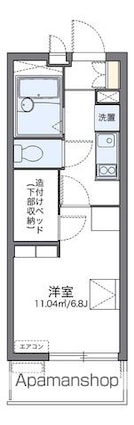 レオパレス雄新ひまわり[1K/19.87m2]の間取図