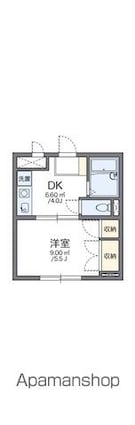 レオパレス新宿Ａ館[1K/23.4m2]の間取図