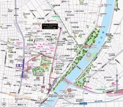 東京都台東区浅草５丁目[2LDK/50.79m2]の周辺