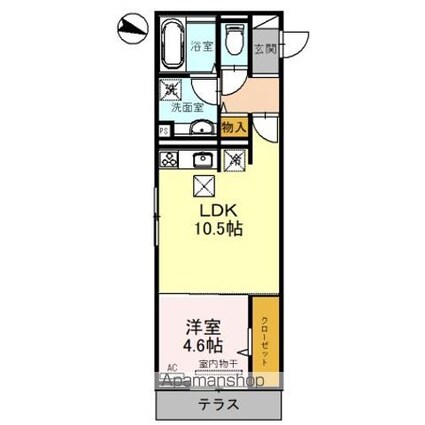 メゾンラフィーネ[1LDK/40.52m2]の間取図