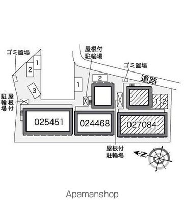 レオパレス東高須[1K/23.18m2]の配置図
