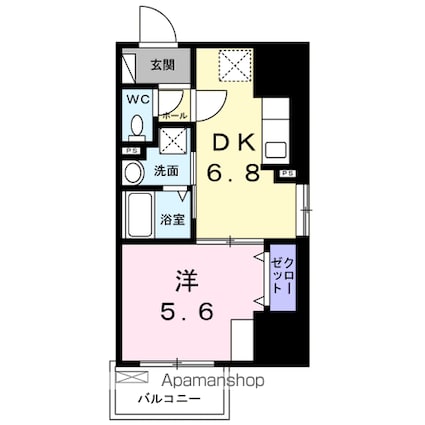 Ｅ．ステージ　新御徒町[1DK/30.94m2]の間取図