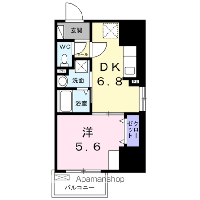 Ｅ．ステージ　新御徒町[1DK/30.94m2]の間取図