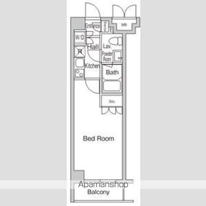 プライムアーバン西荻窪Ⅱ[1K/27.39m2]の間取図