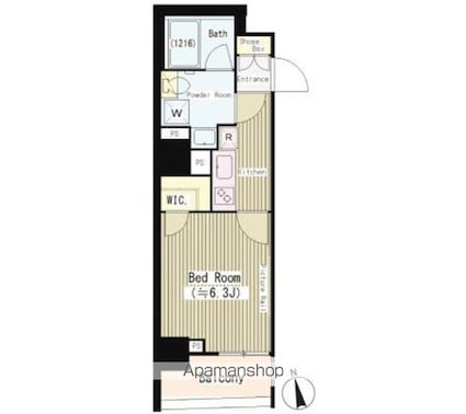 Ａｎｖｉｌｌｅ神田司町[1K/24.81m2]の間取図