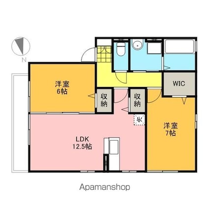サニーヒル[2LDK/62.1m2]の間取図