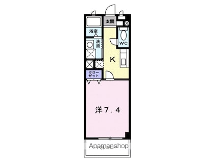 ディリジェント[1K/28m2]の間取図