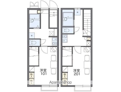 レオパレスＰｒｅｓｉｄｅｎｔ[1K/23.74m2]の間取図