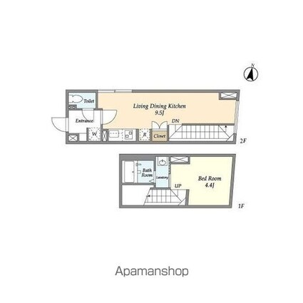 コンフォリア本駒込一丁目[1LDK/41.79m2]の間取図