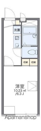 レオパレスつましな[1K/19.87m2]の間取図