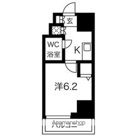 八王子市八日町のマンションの間取り