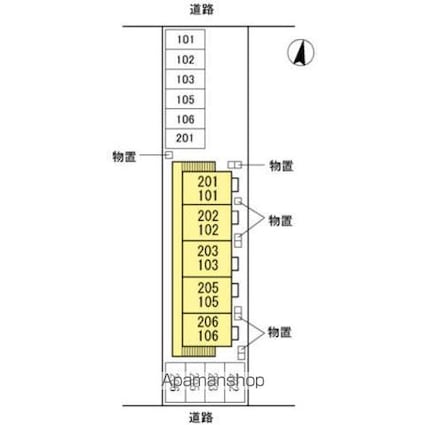 メゾン・ド・フォセ[1R/29.44m2]の配置図
