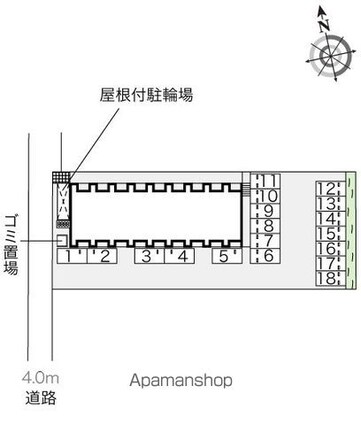 レオネクスト新組[1K/26.37m2]の配置図